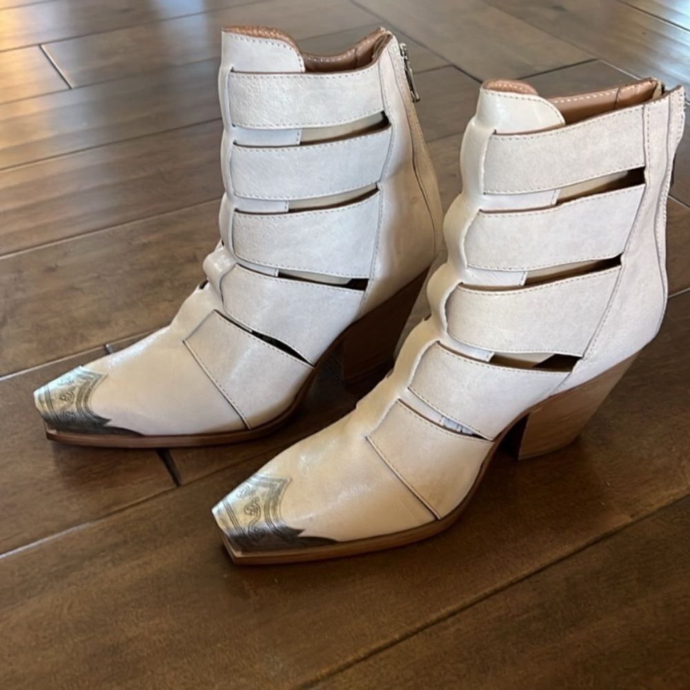 Free People Brayden Fisherman Boot White Ivory EU 40 US 10 - Picture 7 of 12